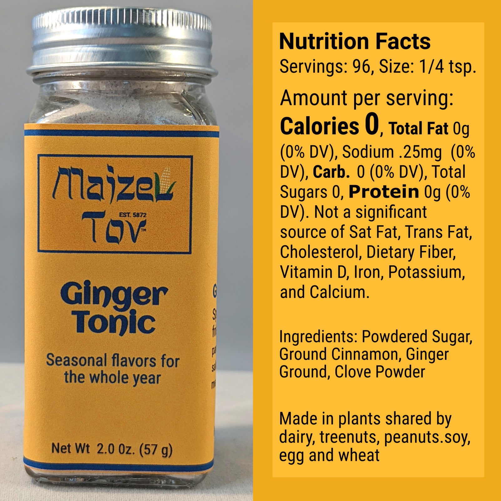 Ginger Tonic popcorn seasoning